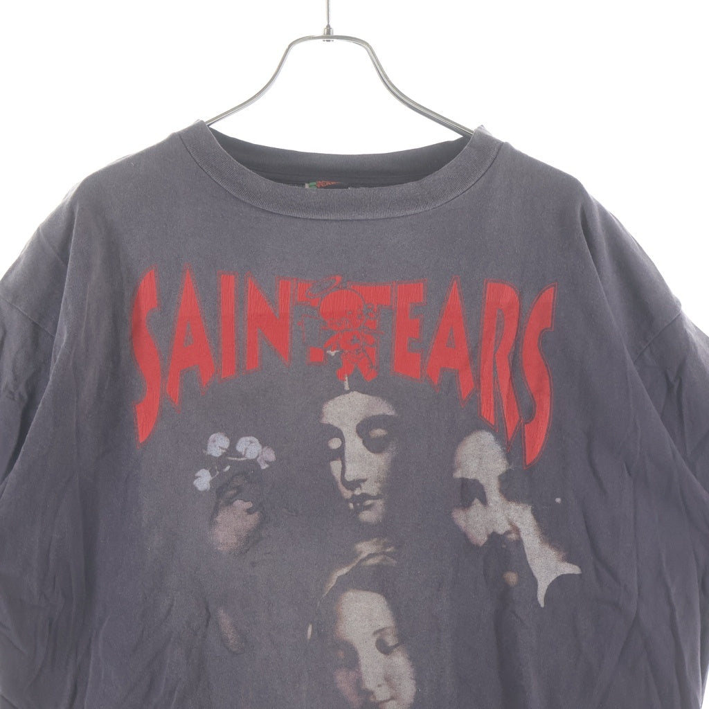 SAINT MICHAEL(セントマイケル) 22SS ×DENIM TEARS FACES SS TEE 両面プリント 半袖Tシャツ カットソー ブラック SM-S22-0000-064