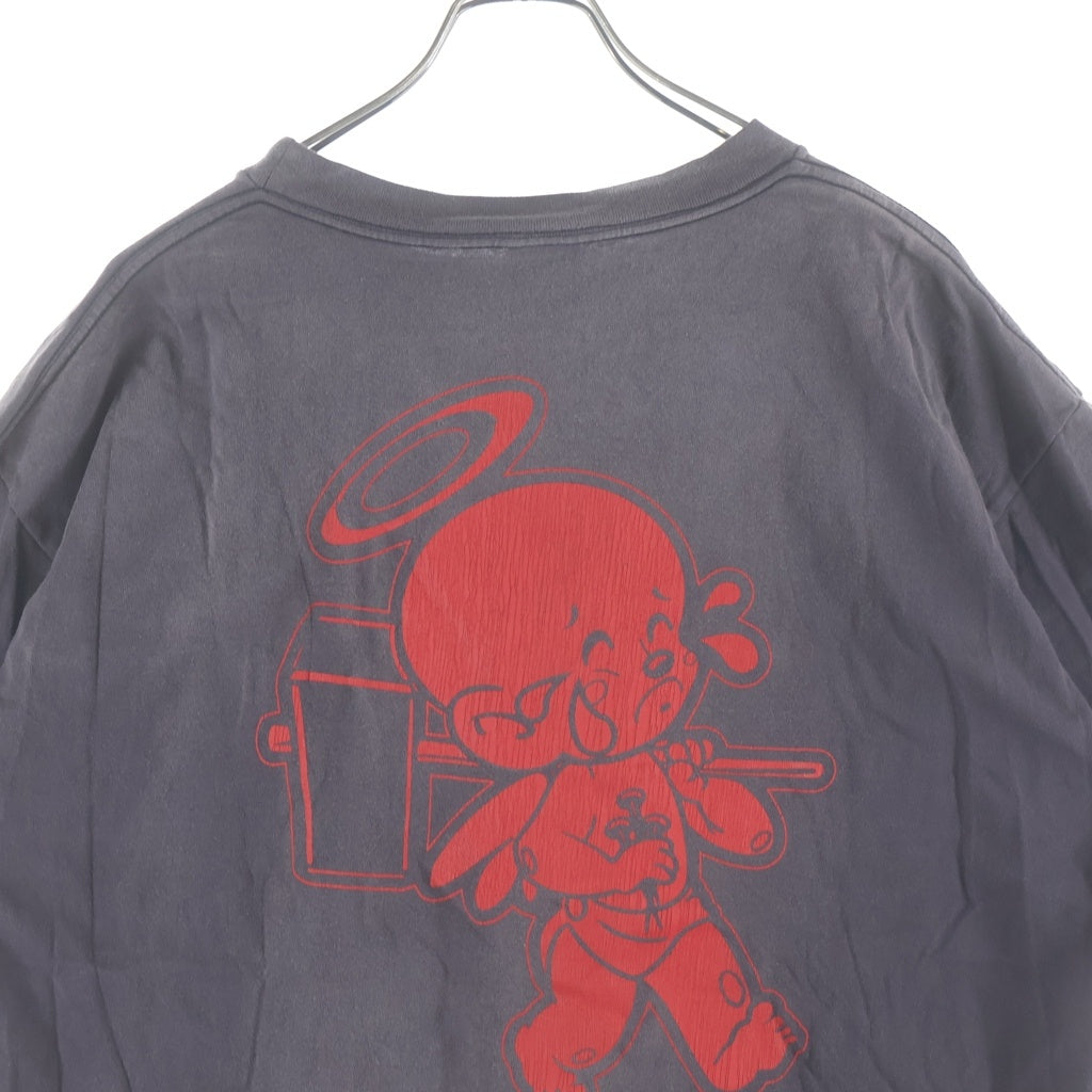 SAINT MICHAEL(セントマイケル) 22SS ×DENIM TEARS FACES SS TEE 両面プリント 半袖Tシャツ カットソー ブラック SM-S22-0000-064
