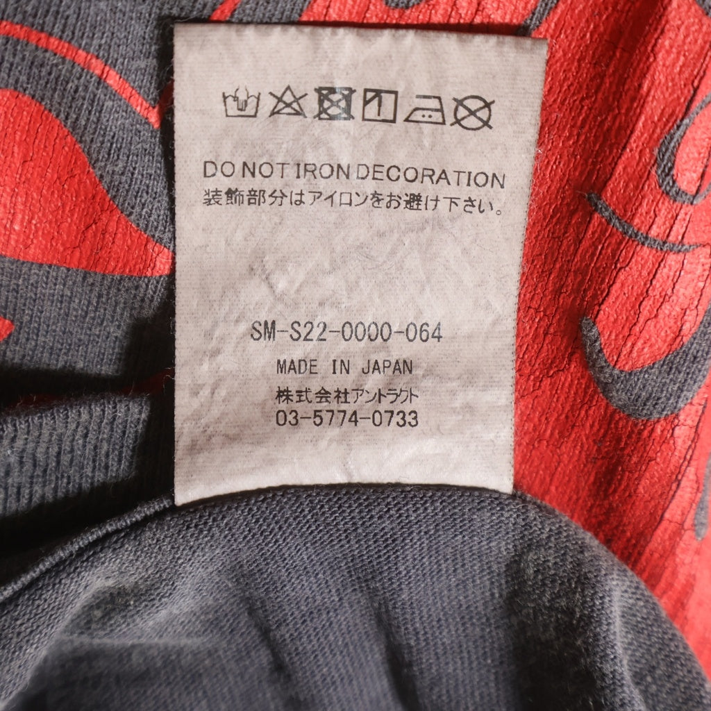 SAINT MICHAEL(セントマイケル) 22SS ×DENIM TEARS FACES SS TEE 両面プリント 半袖Tシャツ カットソー ブラック SM-S22-0000-064