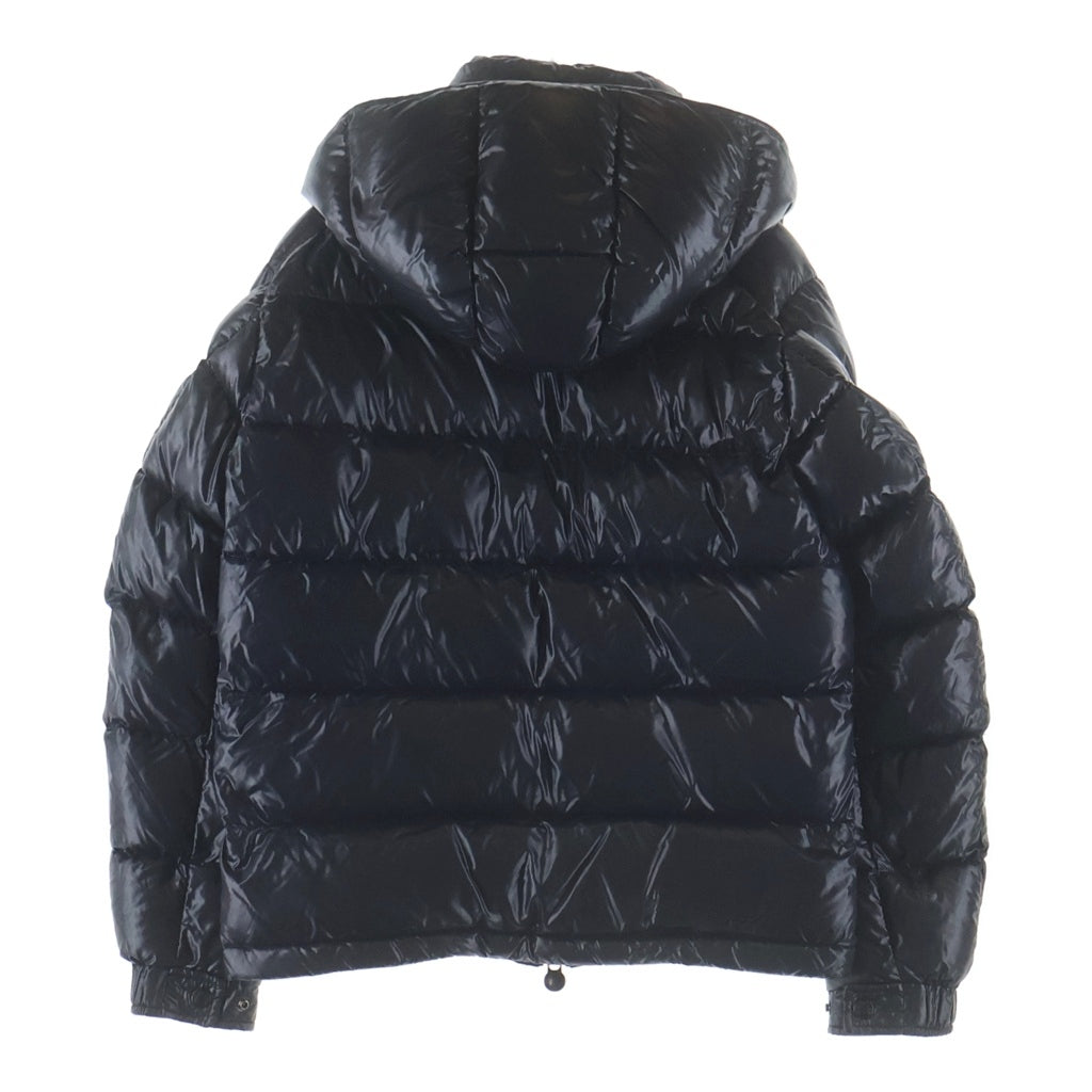 MONCLER(モンクレール) 24AW MAYA マヤ ワッペンロゴ フーデッド ジップアップ ダウンジャケット ブラック