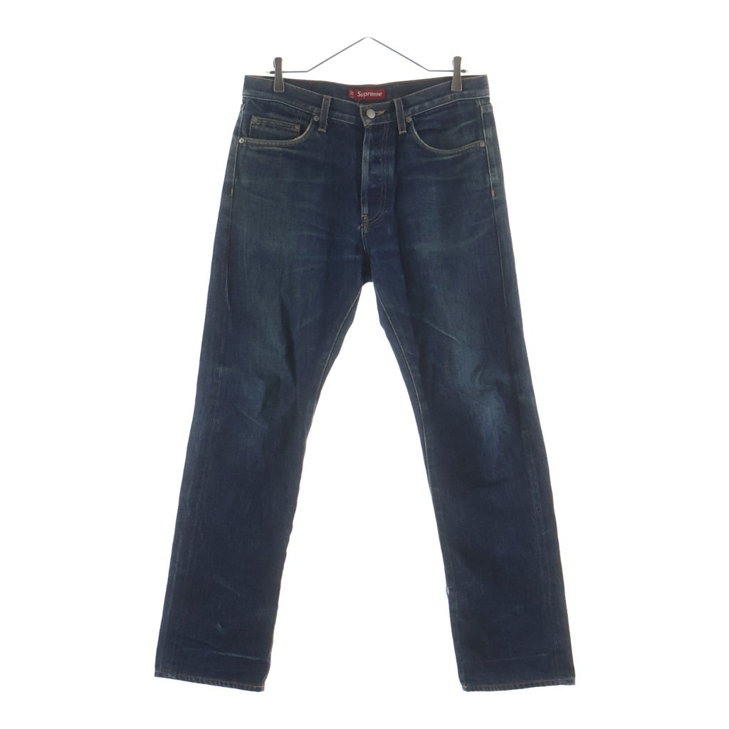 SUPREME(シュプリーム) Rigit Slim Jeans ボタンフライ リジット スリムストレート デニムパンツ インディゴ