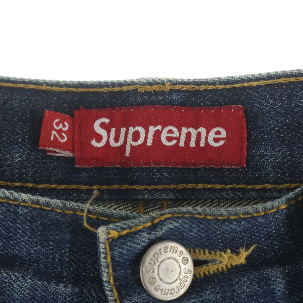 SUPREME(シュプリーム) Rigit Slim Jeans ボタンフライ リジット スリムストレート デニムパンツ インディゴ