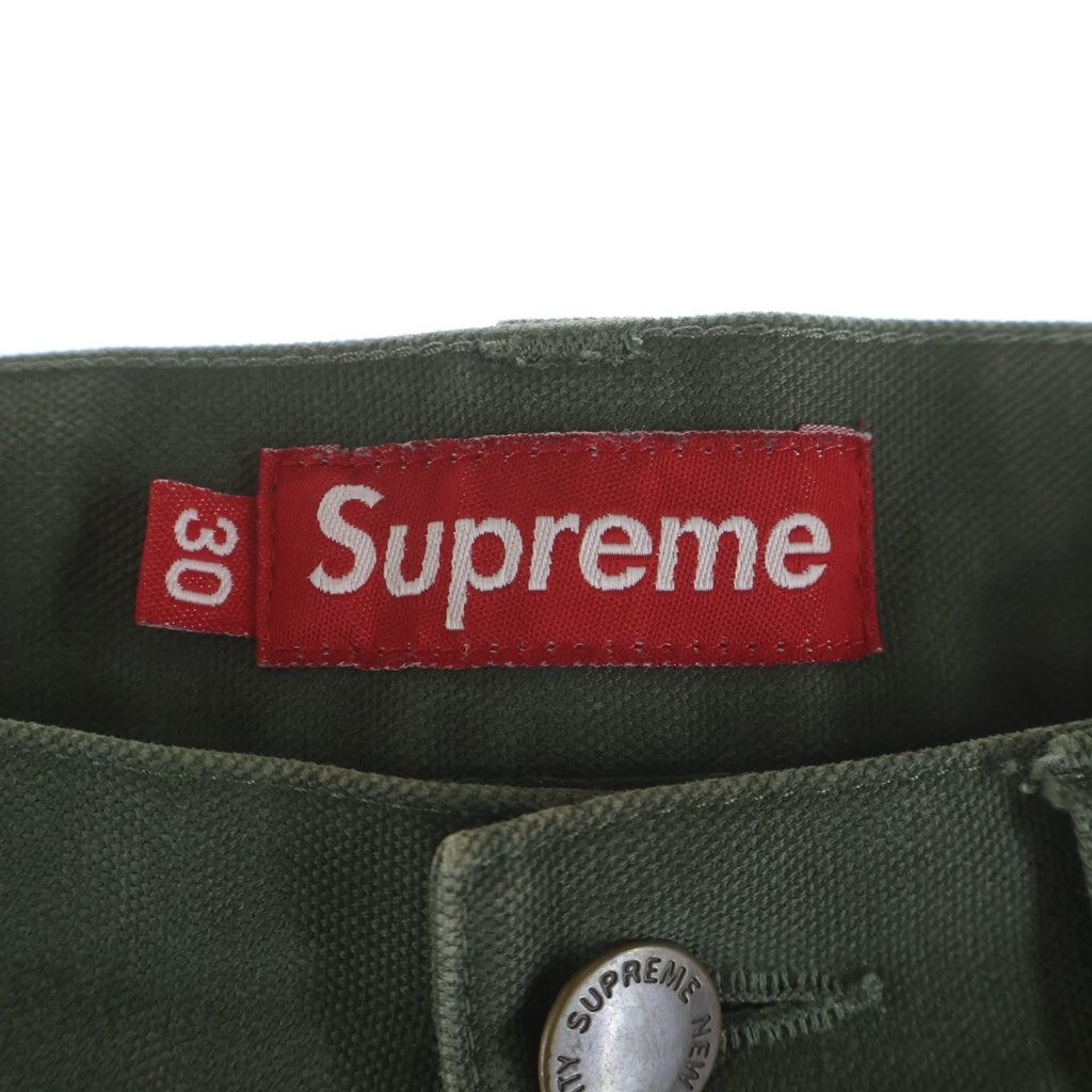 SUPREME(シュプリーム) ジッパーフライ スリムストレート デニムパンツ カーキ