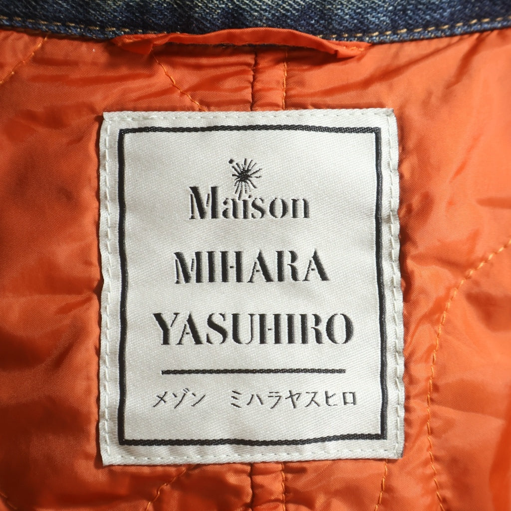 MAISON MIHARAYASUHIRO(メゾンミハラヤスヒロ) 24AW Flight Jacket Layered Denim Jacket デザインフライトジャケット レイヤード デニムジャケット インディゴ J13BL121