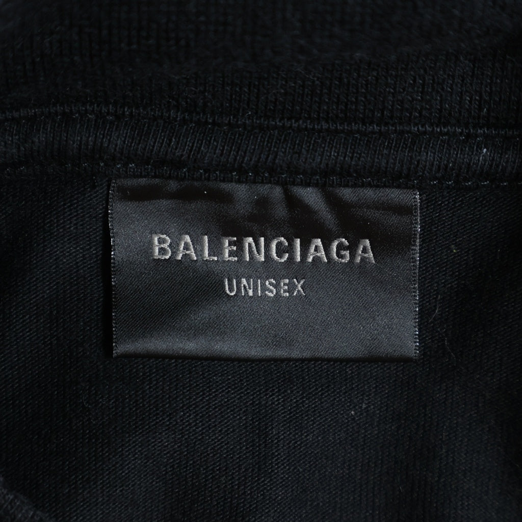 BALENCIAGA(バレンシアガ) 23AW レイヤードスポーツロゴ クルーネック半袖Tシャツカットソー ブラック 739028 TPVF2