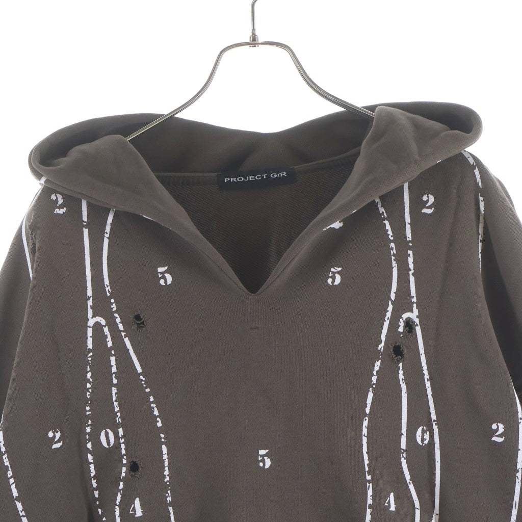 PROJECT G/R(プロジェクトジーアール) 24AW ZYGON HOODIE ダメージ加工
