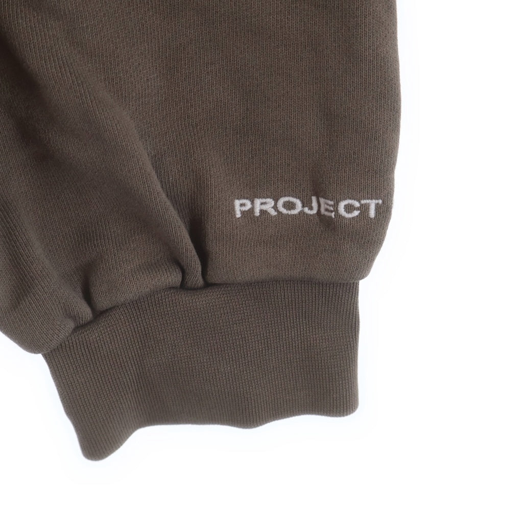 PROJECT G/R プロジェクトジーアール 24AW ZYGON HOODIE ダメージ加工プルオーバースウェットパーカー フーディー ブラウン PROJECT G/R(プロジェクトジーアール) 24AW ZYGON HOODIE ダメージ加工