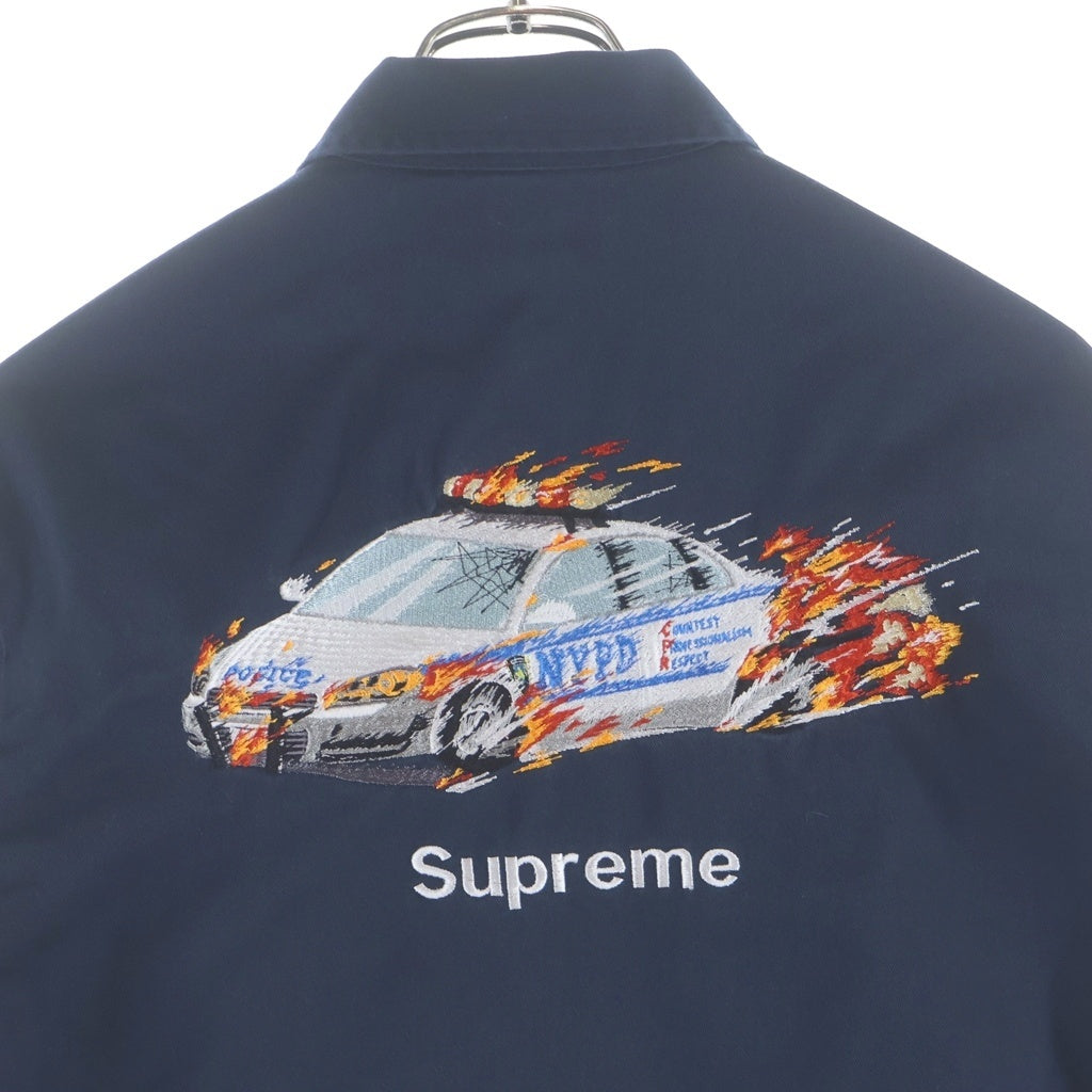SUPREME(シュプリーム) 19AW Cop Car Embroidered Work Jacket 葵産業 コップカー 裏地キルティング ワークジャケット ネイビー