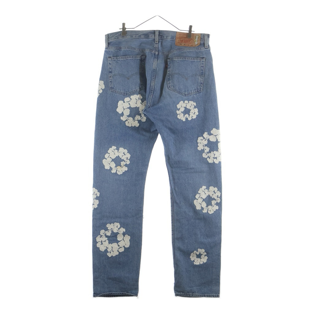 DENIM TEARS(デニムティアーズ) ×Levi's 501 Denim Pants リーバイス501 花柄 チェーンステッチ デニムパンツ ジーンズ インディゴ DT-S22-0000-010