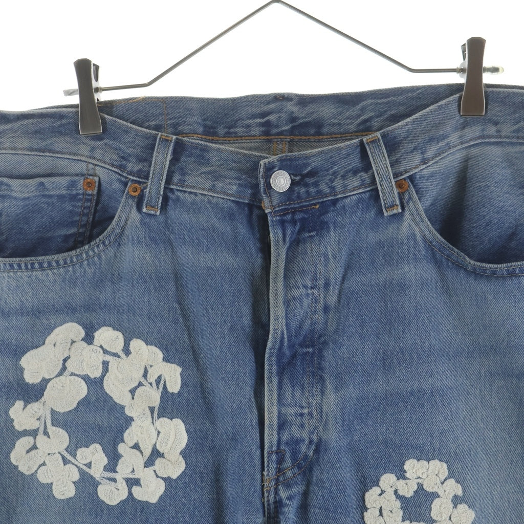 DENIM TEARS(デニムティアーズ) ×Levi's 501 Denim Pants リーバイス501 花柄 チェーンステッチ デニムパンツ ジーンズ インディゴ DT-S22-0000-010