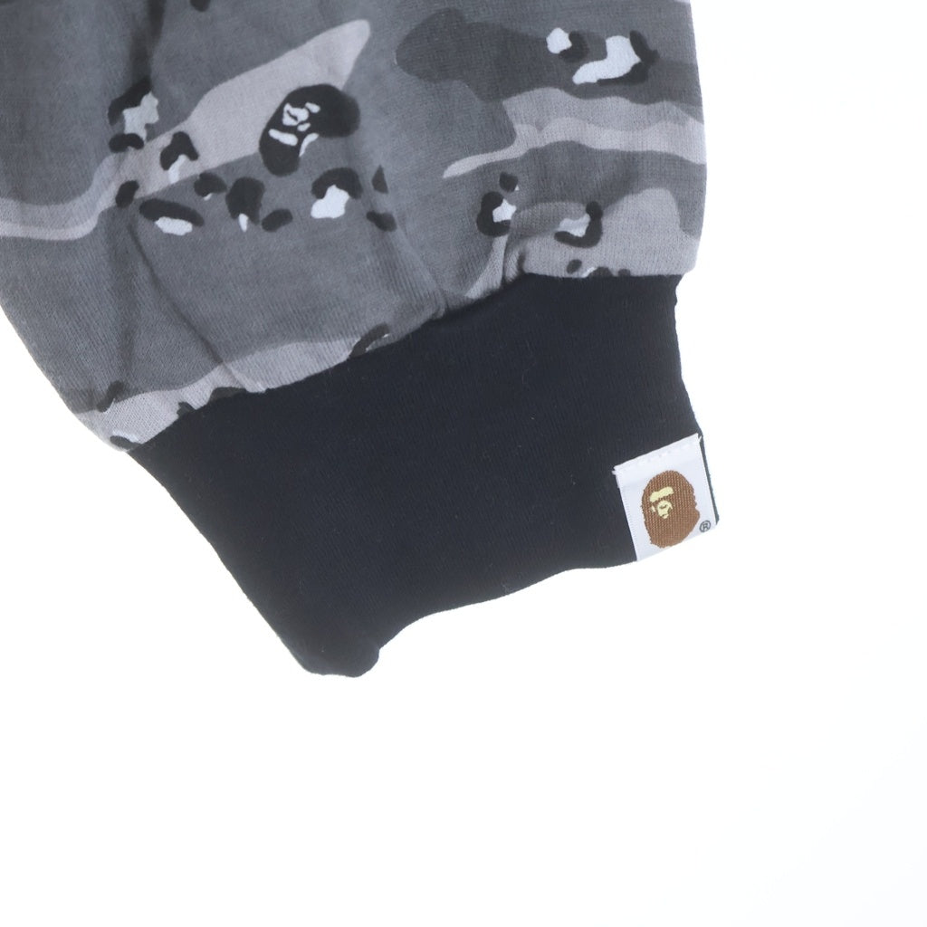 A BATHING APE(アベイシングエイプ) DESERT CAMO LAYERED L/S TEE デザートカモ レイヤード クルーネック 長袖Tシャツ ブラック/グレー 001LTH301009X