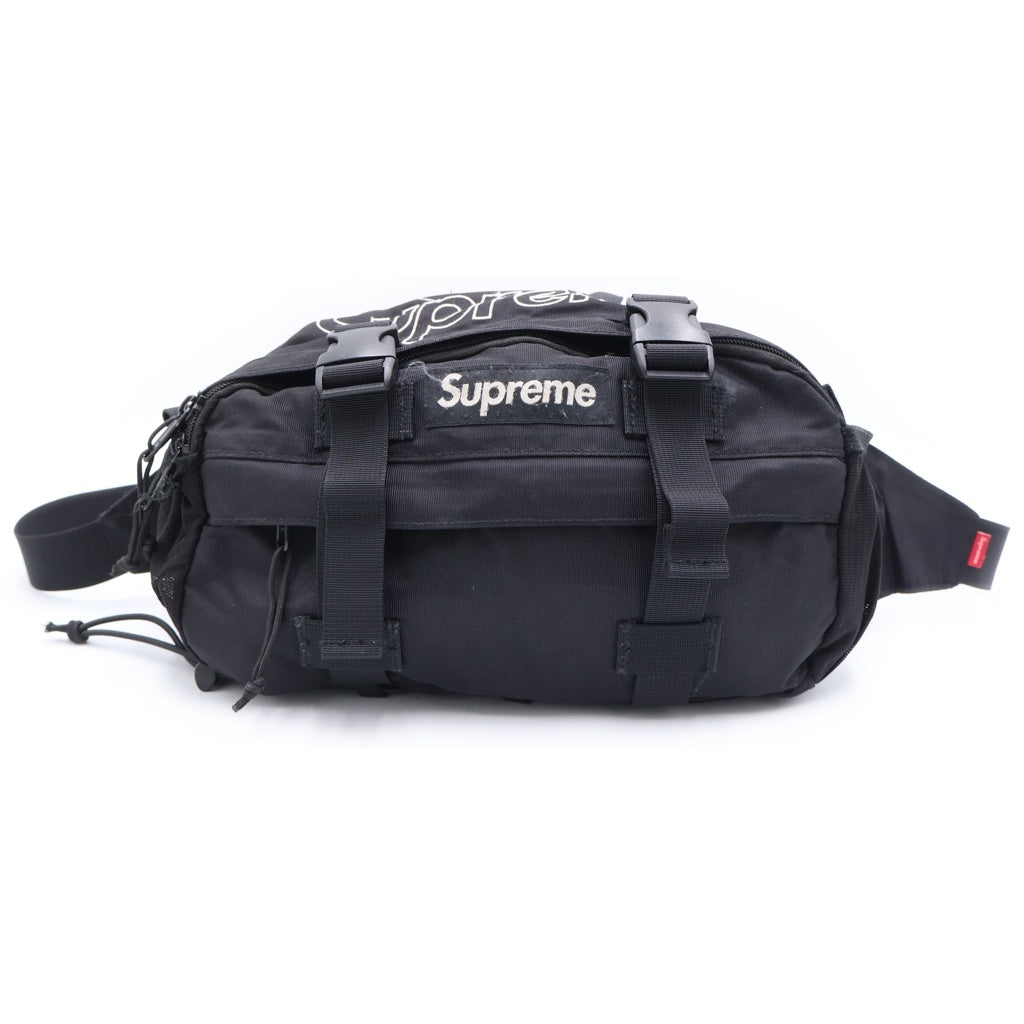 SUPREME(シュプリーム) 19AW Waist Bag ウエスト ナイロン スモールボックスロゴ バッグ ブラック