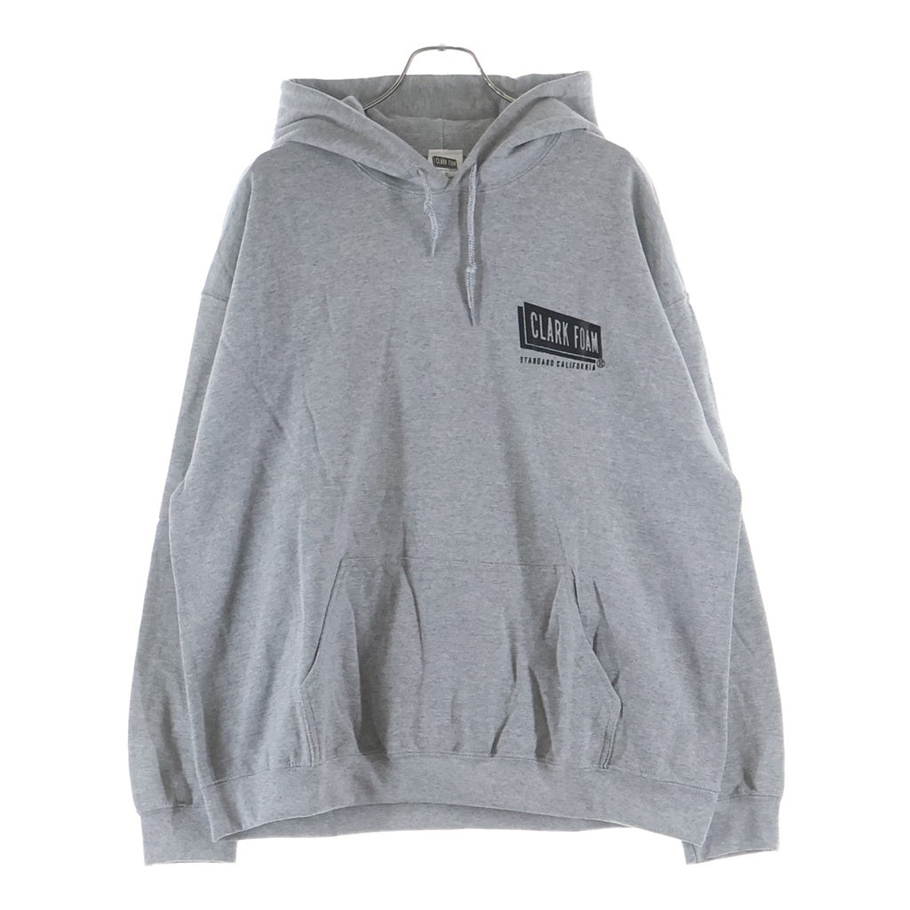 STANDARD CALIFORNIA(スタンダード カリフォルニア) × CLARK FOAM PULLOVER HOODIE クラークフォーム ロゴプリント プルオーバースウェットパーカー フーディ グレー
