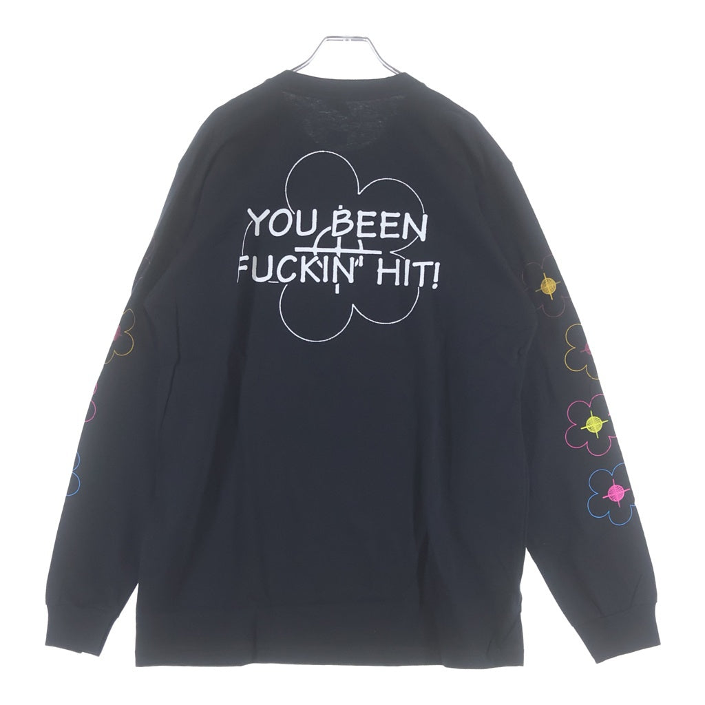 SUPREME(シュプリーム) 17SS Been Hit L/S Tee ビーンヒット フラワープリント クルーネック 長袖Tシャツ ブラック