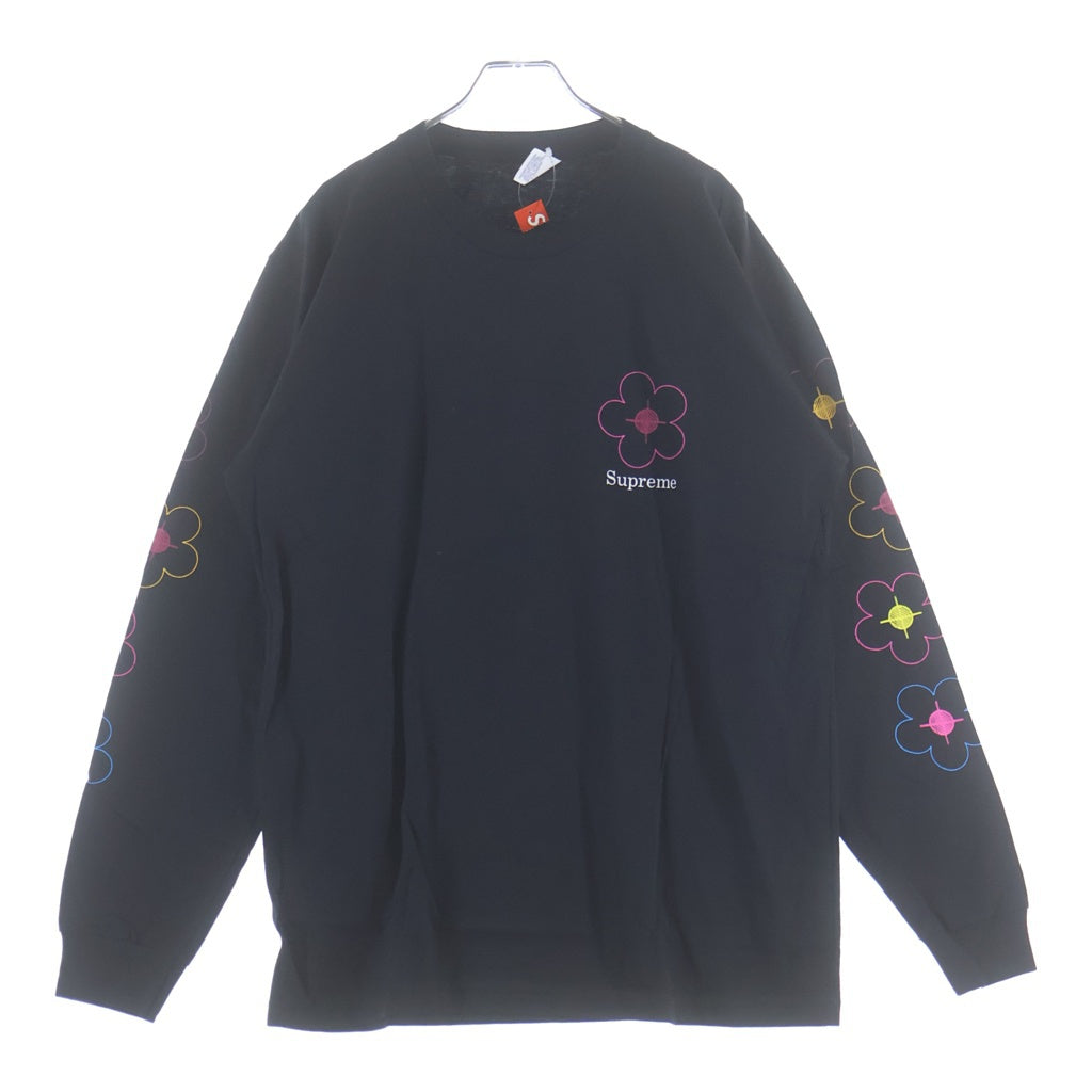 SUPREME(シュプリーム) 17SS Been Hit L/S Tee ビーンヒット フラワープリント クルーネック 長袖Tシャツ ブラック