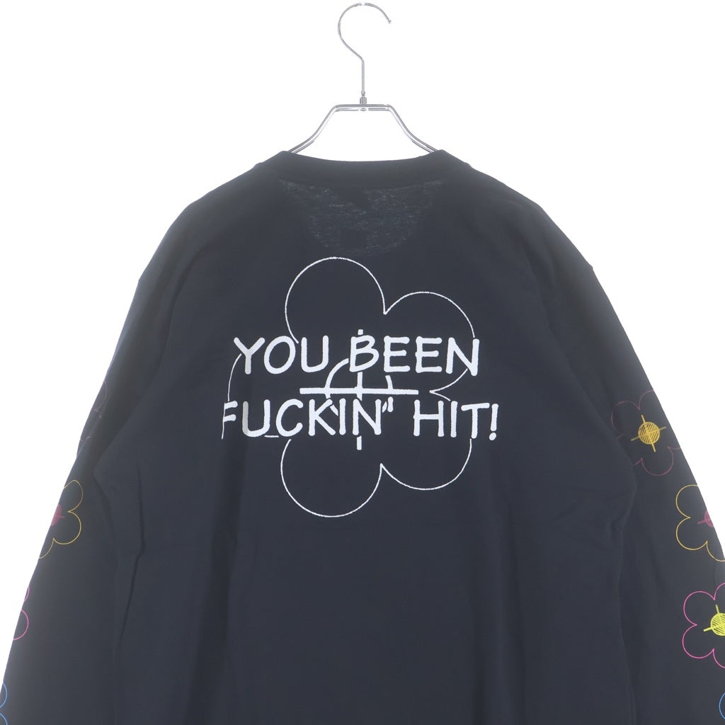 SUPREME(シュプリーム) 17SS Been Hit L/S Tee ビーンヒット フラワープリント クルーネック 長袖Tシャツ ブラック