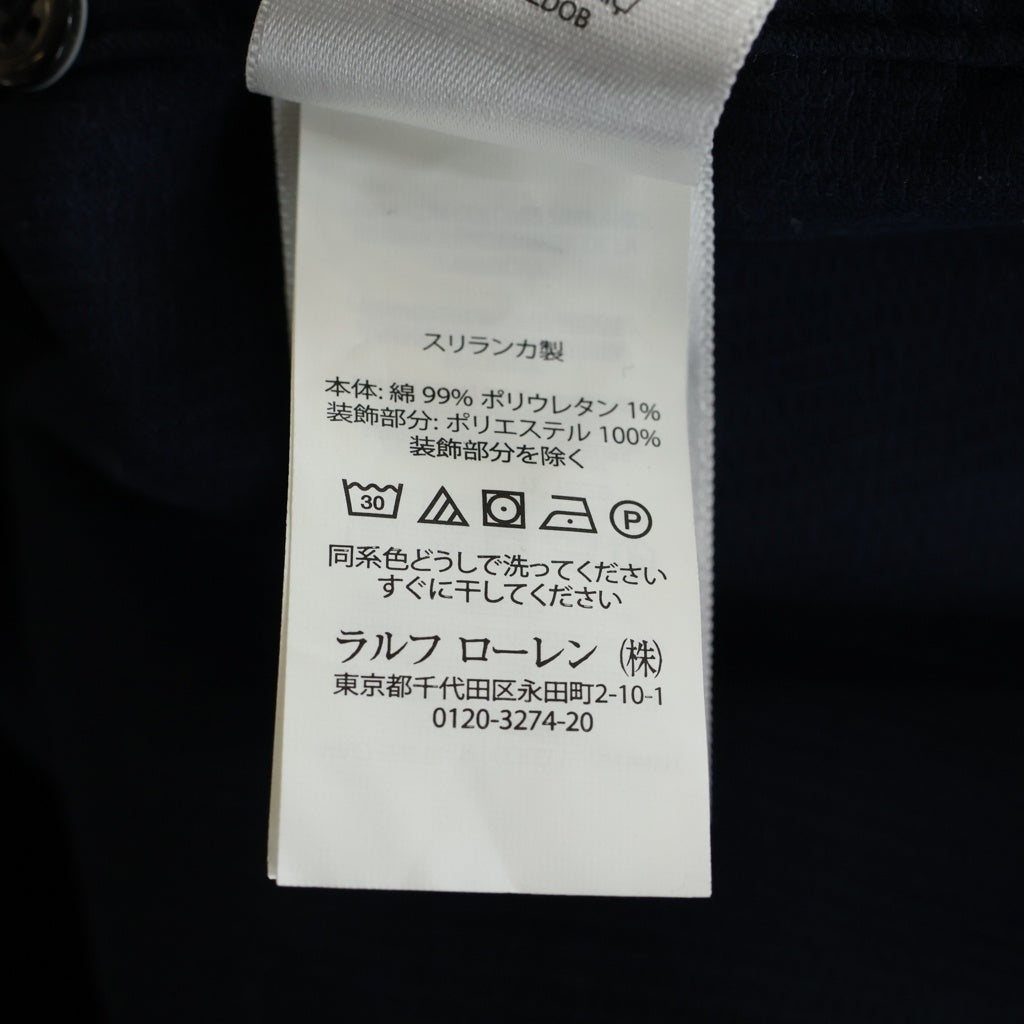 Palace Skateboards(パレススケートボーズ) × RALPH LAUREN Embroidered Corduroy GTI Shirt ラルフローレン エンブロイダリー総柄 コーデュロイ 長袖シャツ ネイビー 710420689003