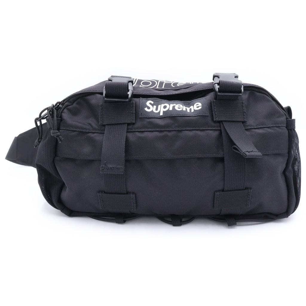 SUPREME(シュプリーム) 19AW Waist Bag ロゴ刺繍 ウエストバッグ ブラック