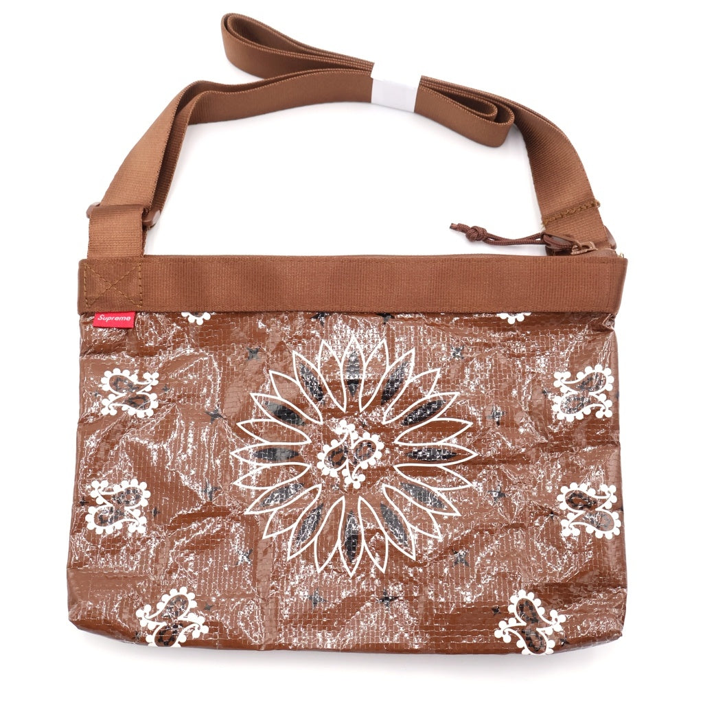 SUPREME(シュプリーム) 22SS Bandana Tarp Side Bag バンダナタープ サイドショルダーバッグ ブラウン レディース
