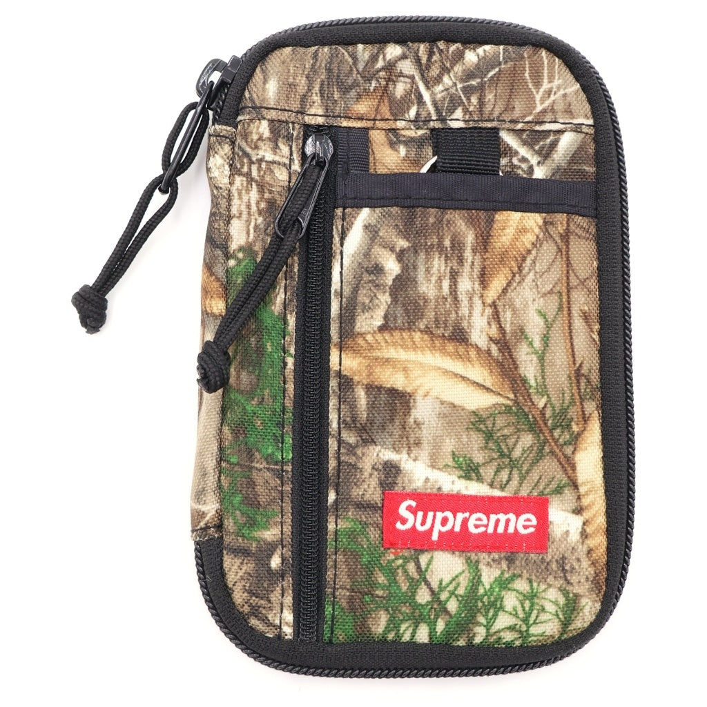 SUPREME(シュプリーム) 19AW Small Zip Pouch リアルツリー スモールジップ ポーチ ブラウン レディース