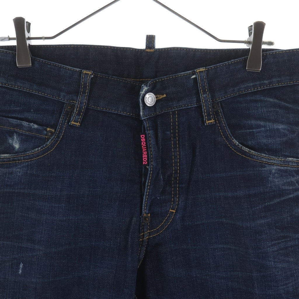 DSQUARED2(ディースクエアード) Skater Jean スケータージーンズ ボタンフライ スリムストレート デニムパンツ インディゴ S74LA0961 S30144