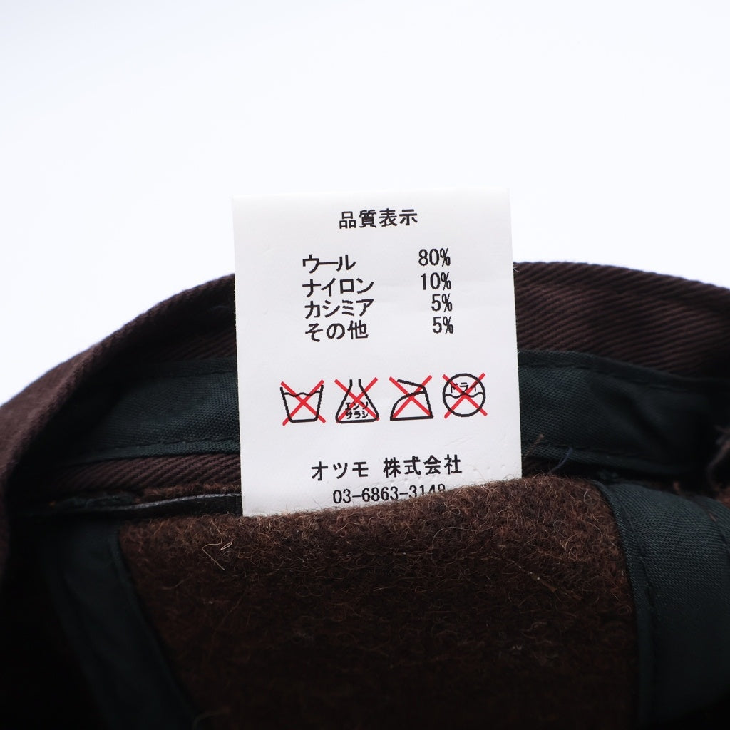 HUMAN MADE(ヒューマンメイド) ウール ロゴ刺繍 8パネル キャップ ブラウン