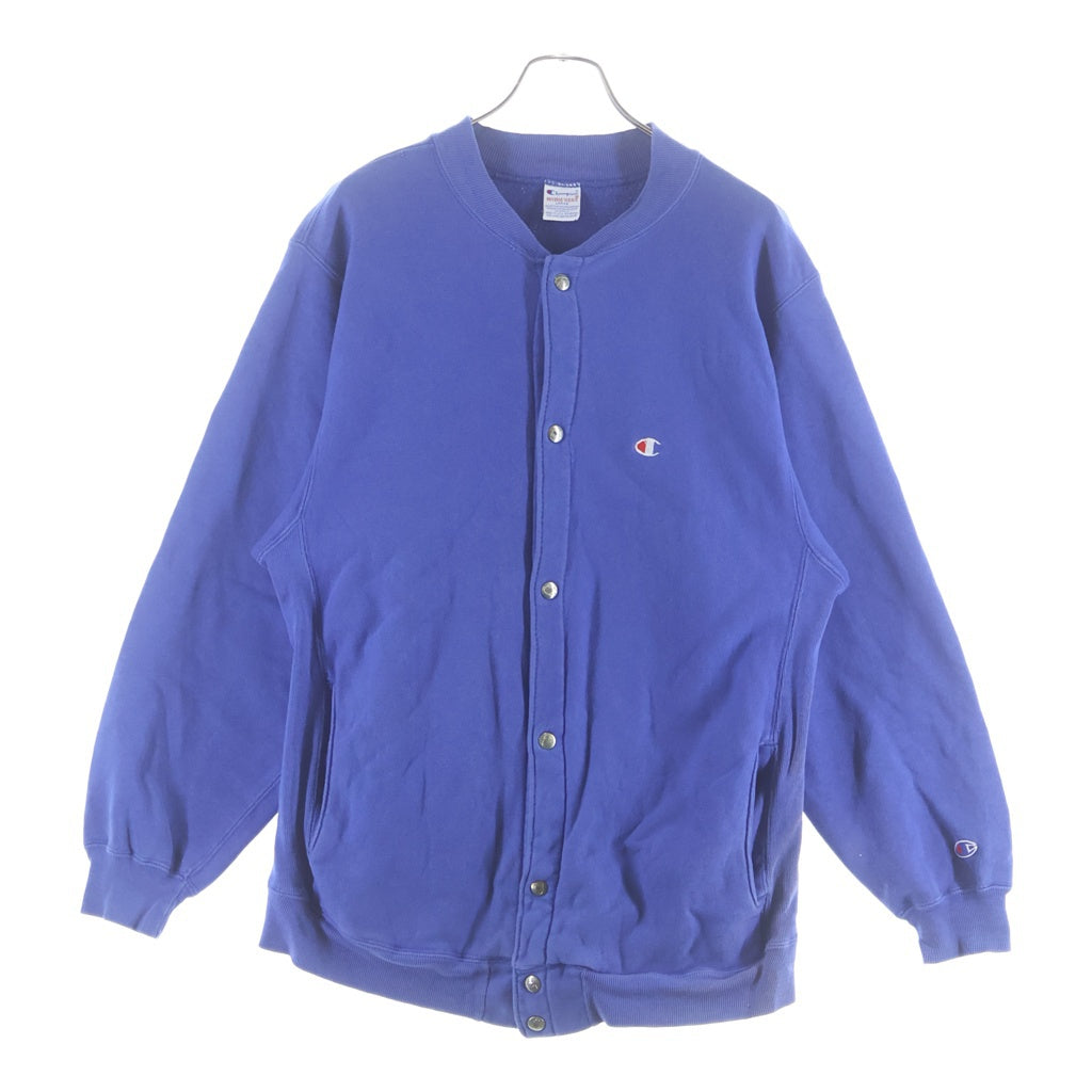 CHAMPION(チャンピオン) 90s REVERSE WEAVE リバースウィーブ スウェット スナップボタン カーディガン ブルー
