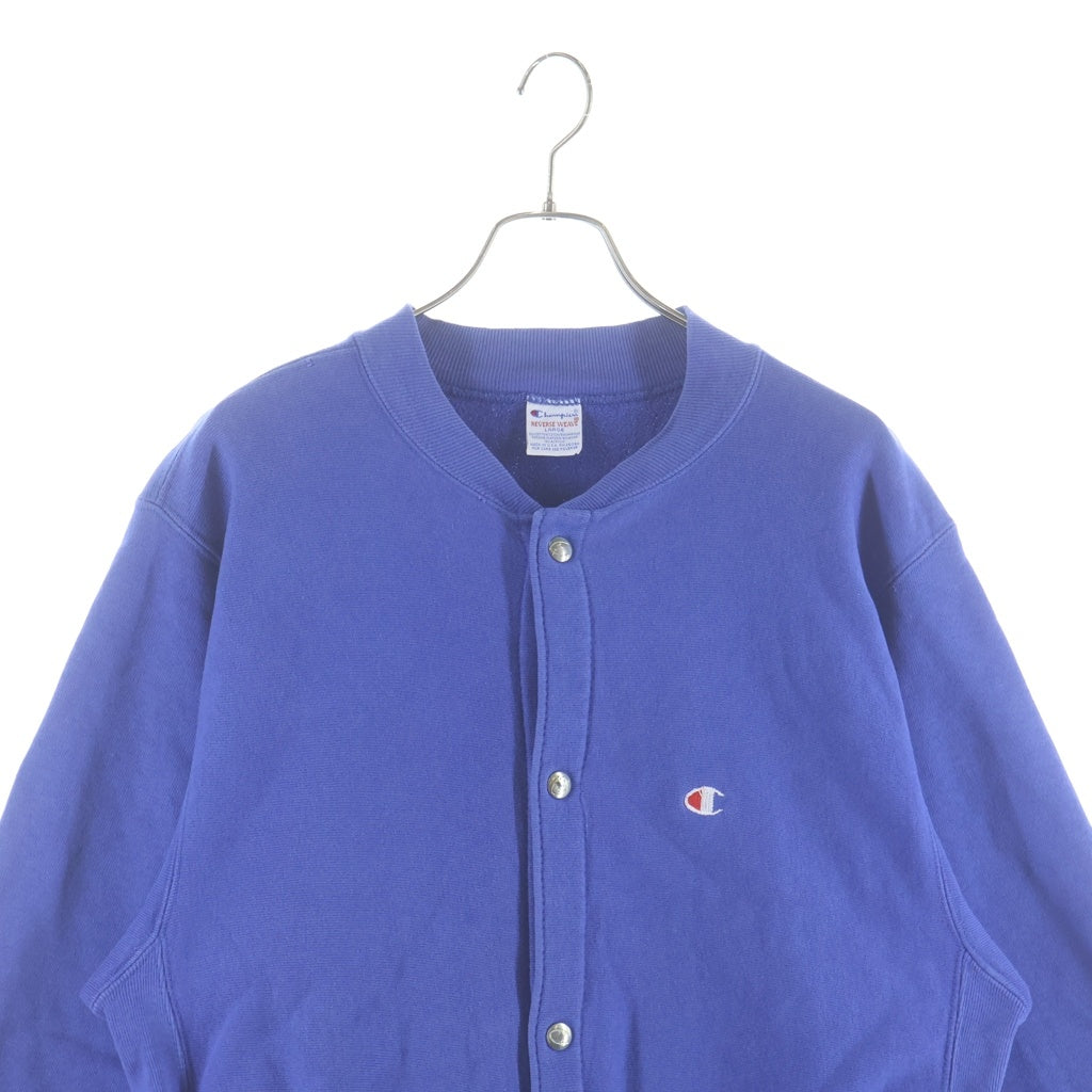 CHAMPION(チャンピオン) 90s REVERSE WEAVE リバースウィーブ スウェット スナップボタン カーディガン ブルー