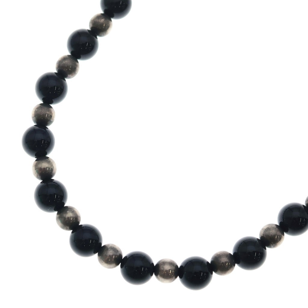 TIFFANY & Co.(ティファニー) OLD シルバー925 ブラックオニキス ビーズネックレス シルバー/ブラック レディース