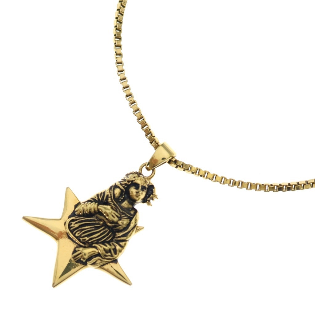 HUF(ハフ) × SMASHING PUMPKINS STAR GIRL PENDANT スマッシングパンプキンズ スターガール メタルペンダント ゴールド AC00945