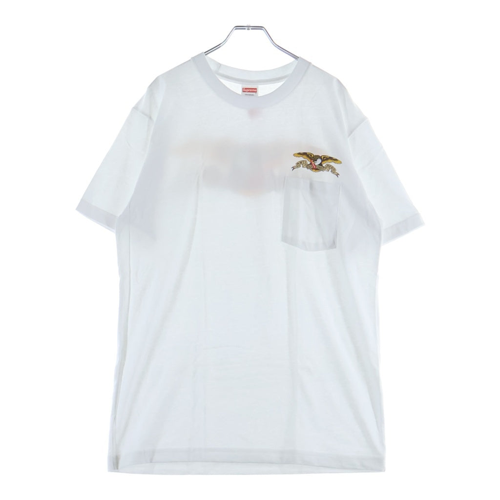 SUPREME(シュプリーム) 16SS Antihero Eagle Pocket Tee アンタイヒーロー 1ポケット 半袖Tシャツ カットソー ホワイト