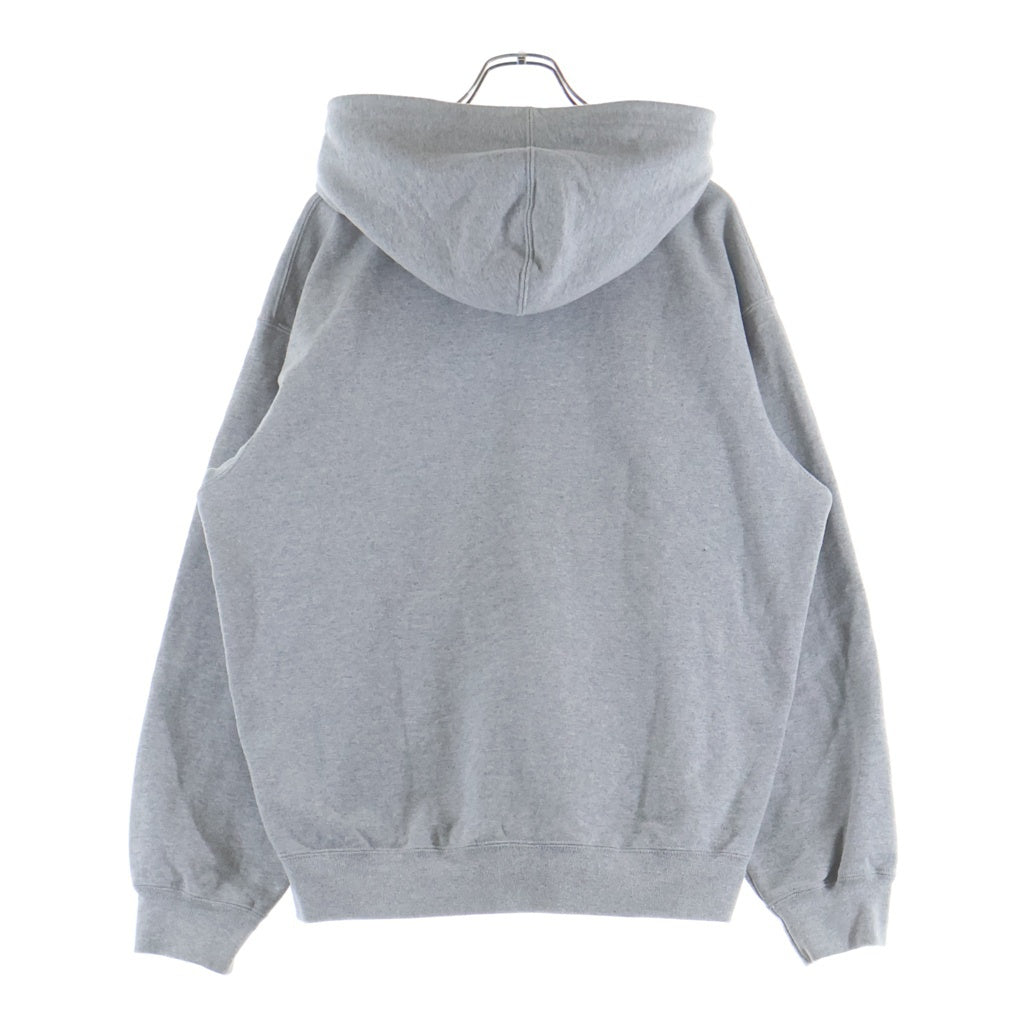 SUPREME(シュプリーム) 19AW Text Stripe Zip Up Hooded Sweatshirt テキストストライプ ロゴ スウェット ジップアップ パーカー グレー