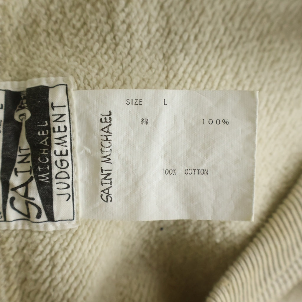 SAINT MICHAEL(セントマイケル) 20AW SM2 CREW SWEAT SHIRT ジーザス プリント クルーネックスウェットトレーナー グレー SM-A20-0000-009