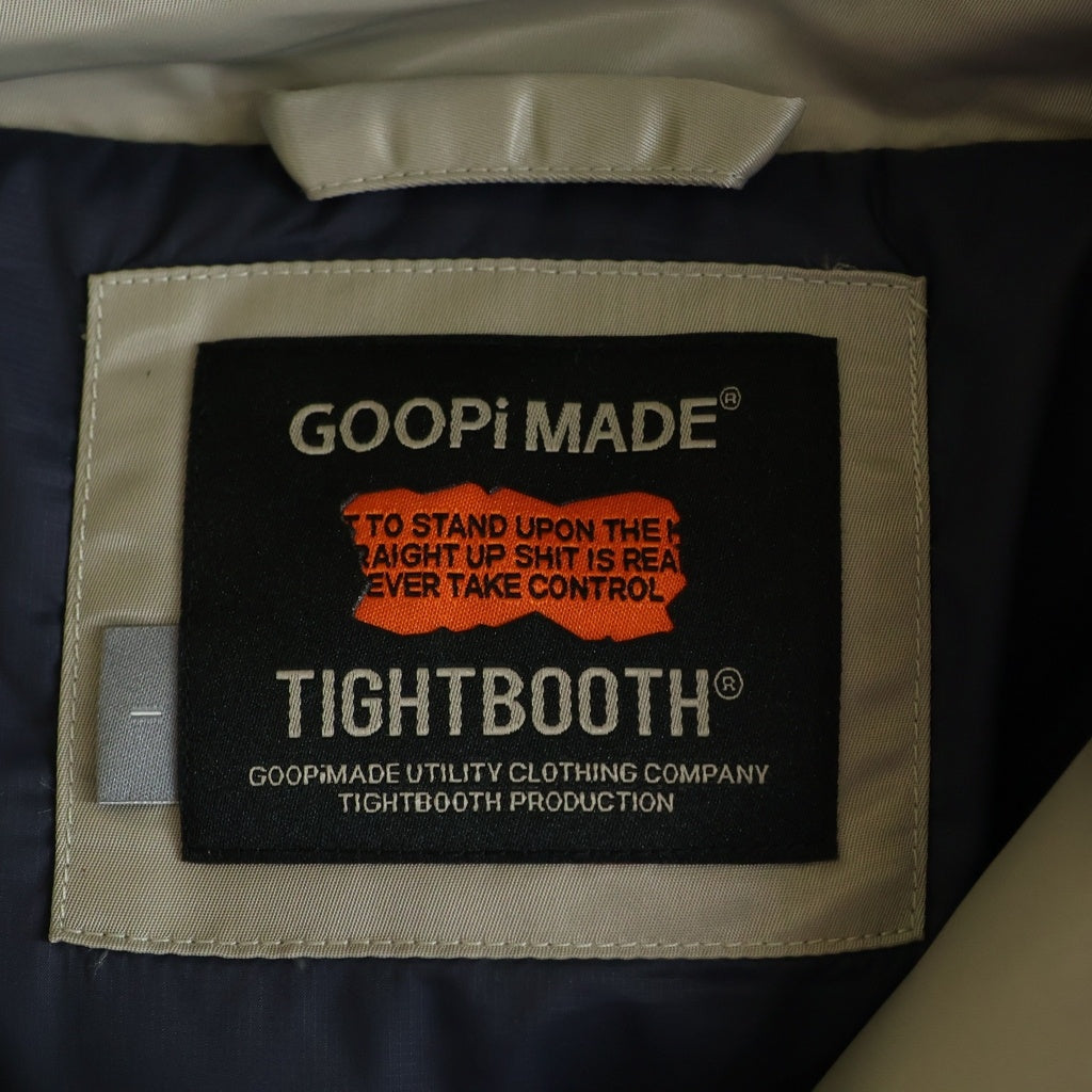 TIGHTBOOTH(タイトブース) GOOPiMADE D-System Padding Monster Parka グーピーメイド Dシステム パディングモンスターパーカー ジップアップジャケット ベージュ
