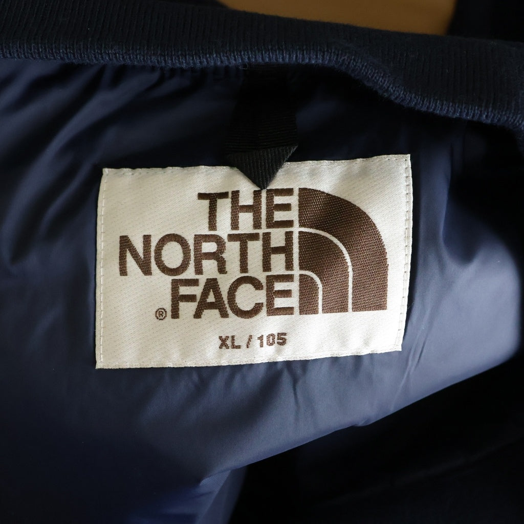 THE NORTH FACE(ザノースフェイス) MA-1 VARSITY HEAT JACKET ロゴ刺繍 バーシティー ヒット ジャケット ネイビー/ブラウン NJ3NR59K