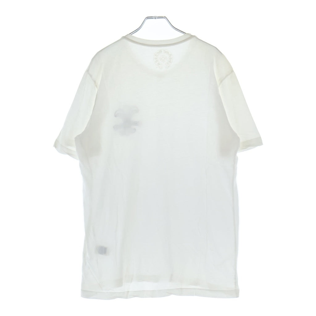 CHROME HEARTS(クロムハーツ) BSフレア プリント Vネック 半袖Tシャツ カットソー ブラック/ホワイト