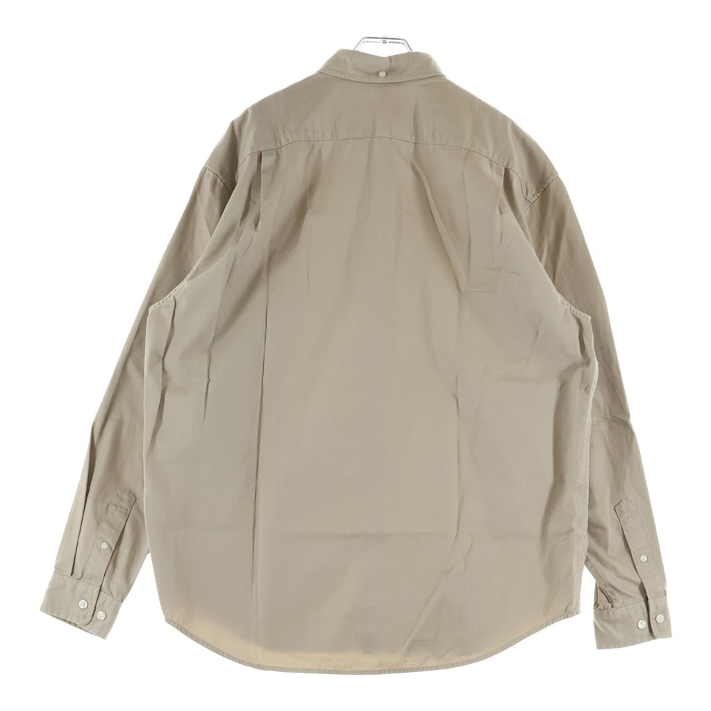 SUPREME(シュプリーム) 24SS Small Box Shirt スモールボックスロゴ刺繍 長袖シャツ ベージュ