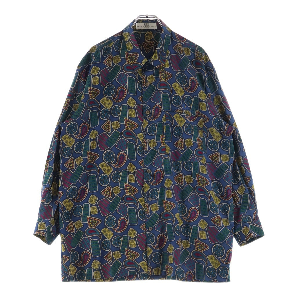 BALENCIAGA(バレンシアガ) ペイズリー 総柄 ポリエステル 長袖シャツ マルチ