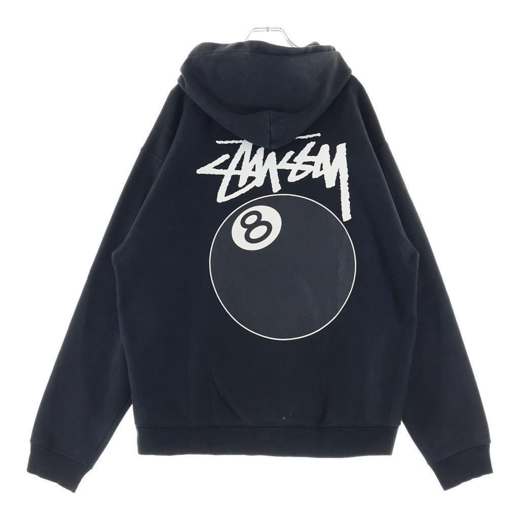 STUSSY(ステューシー) 8ボール 両面ストックロゴプリント プルオーバーパーカー フーディー ブラック Z4000SZS22