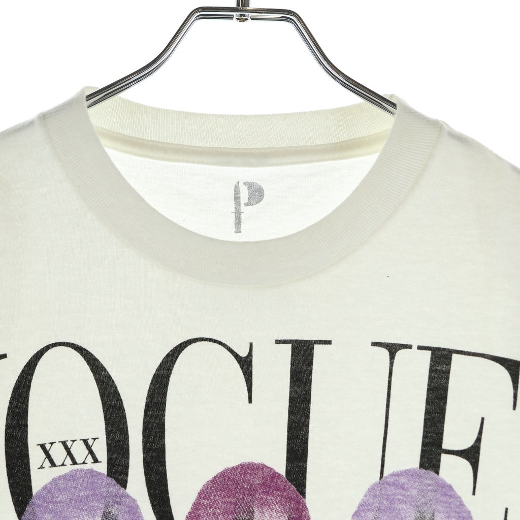 NO BRAND(ノーブランド) Premium Label VOGUE Kate Moss Tee プレミアムレーベル ケイト・モス パロディプリント クルーネック 半袖Tシャツ カットソー ホワイト
