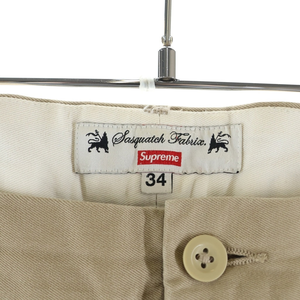 SUPREME(シュプリーム) 16SS ×Sasquatchfabrix. Crane Chino Pant サスクワッチファブリックス クレーンチノパンツ ベージュ