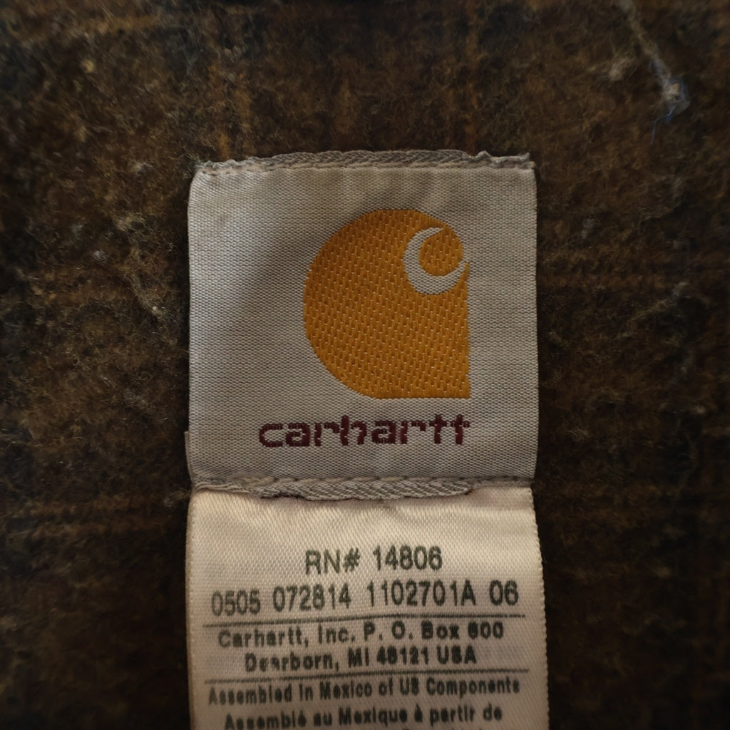CARHARTT(カーハート) 00s 裏地チェック ブランケット ダック デトロイトジャケット ブラウン ブラウン J97