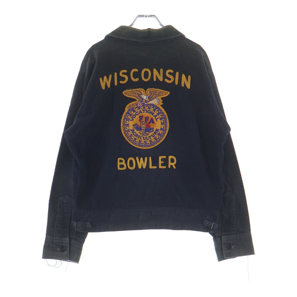 VINTAGE(ヴィンテージ) 90s Future Farmers of America FFA WISCONSIN BOWLER Jacket 両面刺繍 コーデュロイ FFAジャケット ネイビー