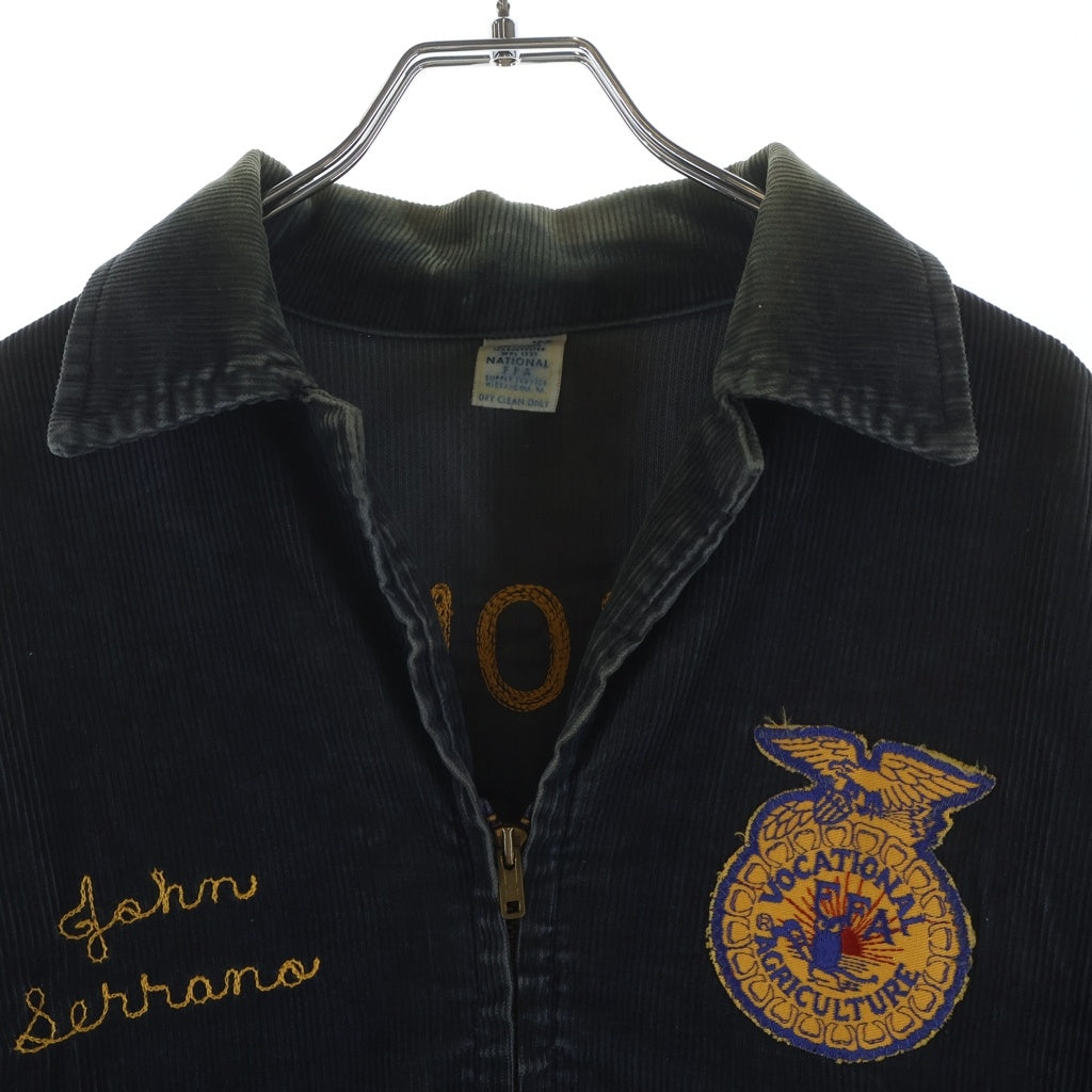VINTAGE(ヴィンテージ) 90s Future Farmers of America FFA WISCONSIN BOWLER Jacket 両面刺繍 コーデュロイ FFAジャケット ネイビー