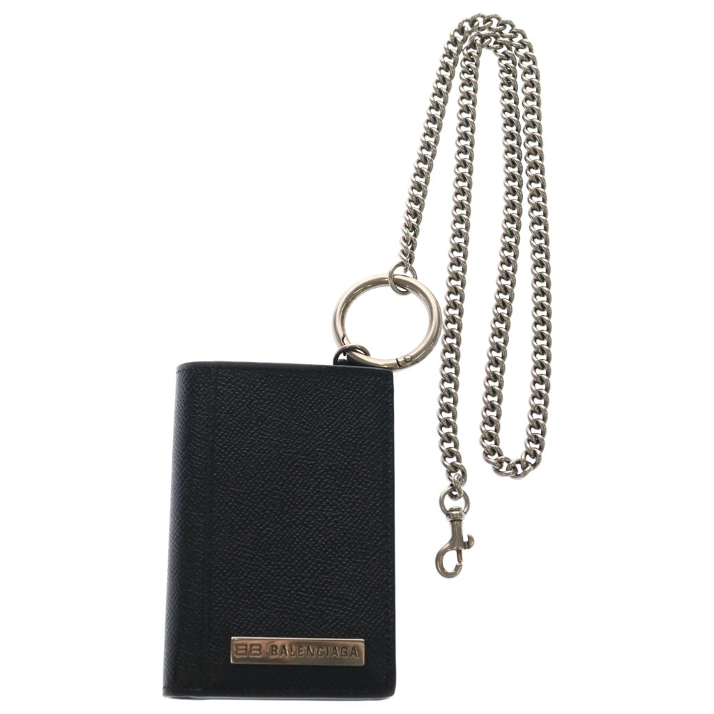 BALENCIAGA(バレンシアガ) BBロゴ メタルプレート バーティカルレザー