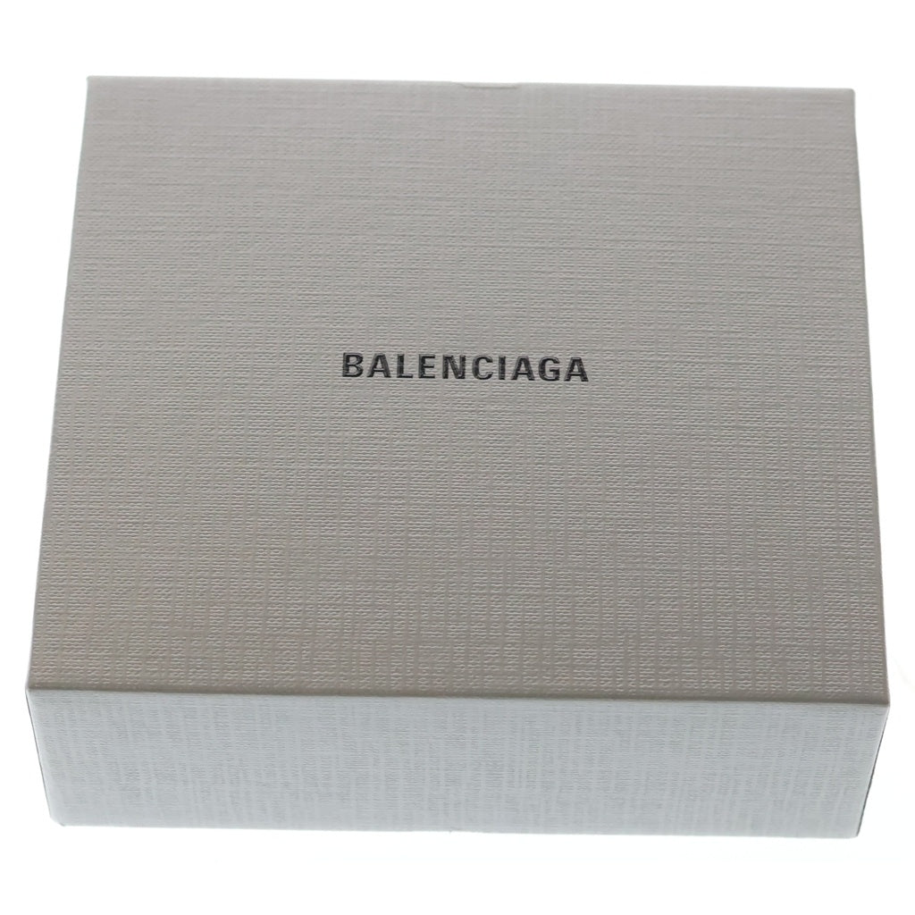 BALENCIAGA(バレンシアガ) BBロゴ メタルプレート バーティカルレザー ウォレットチェーン ロングウォレット コンパクトウォレット ブラック