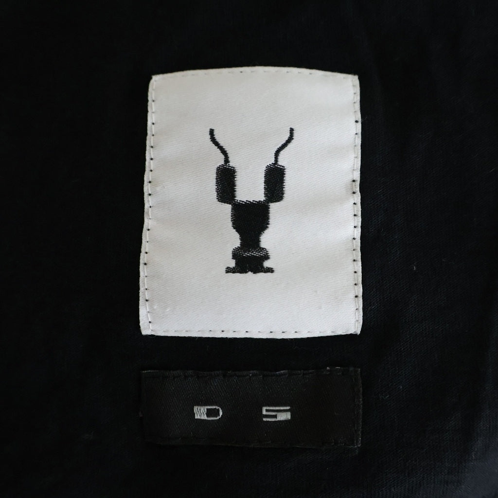 Rick Owens DRKSHDW(リックオウエンス ダークシャドウ) Geo Panel Design Tee パネルデザイン 半袖Tシャツ カットソー ブラック DU17S5251
