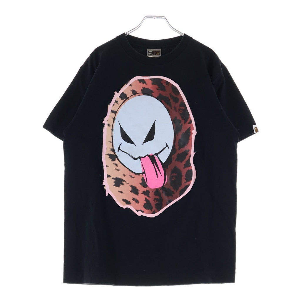 A BATHING APE(アベイシングエイプ) 00s GHOST S/S TEE 初期 ゴースト ヘッド プリント クルーネック 半袖Tシャツ カットソー ブラック