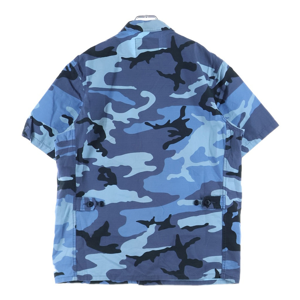 SUPREME(シュプリーム) 15SS Ripstop BDU Shirt リップストップ バトルドレスユニフォームシャツ カモ柄 半袖シャツ ブルー
