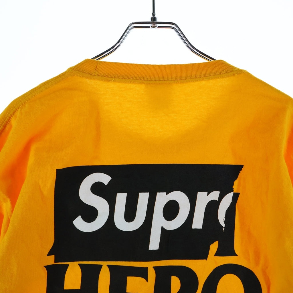 SUPREME(シュプリーム) 14SS ANTI HERO Long Sleeve Logo Tee アンタイヒーロー 両面ロゴプリント 長袖Tシャツ カットソー オレンジ